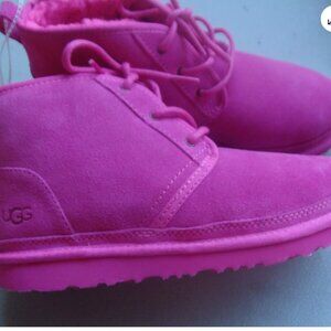 NEW UGG Women's \ Kids Neumel Deep Pink Suede Ankle Boots S\N 1017320K Size US 6